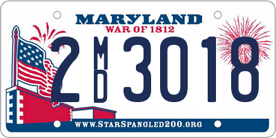 MD license plate 2MD3018