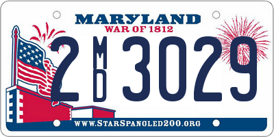 MD license plate 2MD3029