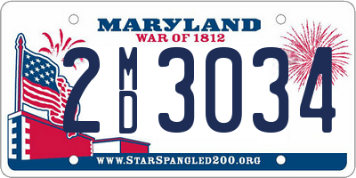 MD license plate 2MD3034