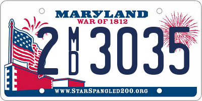 MD license plate 2MD3035