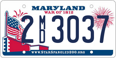 MD license plate 2MD3037