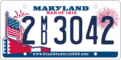 MD license plate 2MD3042