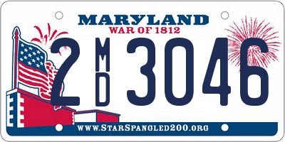 MD license plate 2MD3046