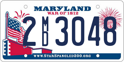 MD license plate 2MD3048