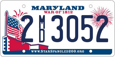 MD license plate 2MD3052