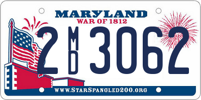 MD license plate 2MD3062