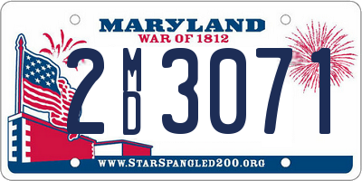 MD license plate 2MD3071