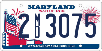 MD license plate 2MD3075