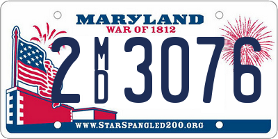 MD license plate 2MD3076