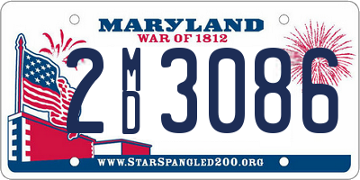 MD license plate 2MD3086