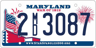 MD license plate 2MD3087