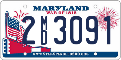 MD license plate 2MD3091