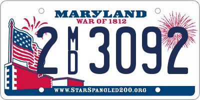 MD license plate 2MD3092