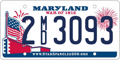 MD license plate 2MD3093