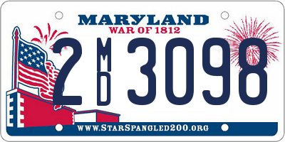 MD license plate 2MD3098