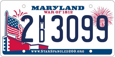 MD license plate 2MD3099