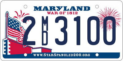 MD license plate 2MD3100