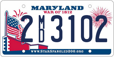 MD license plate 2MD3102