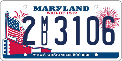 MD license plate 2MD3106