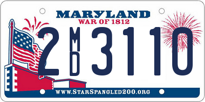 MD license plate 2MD3110