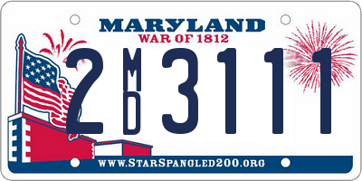 MD license plate 2MD3111