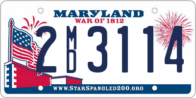 MD license plate 2MD3114