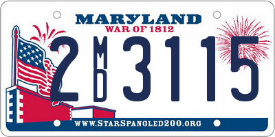 MD license plate 2MD3115