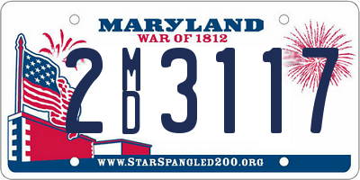 MD license plate 2MD3117