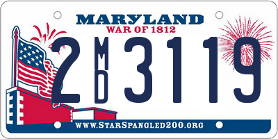 MD license plate 2MD3119