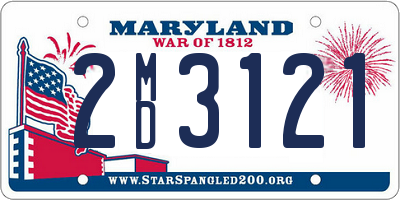 MD license plate 2MD3121