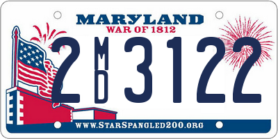 MD license plate 2MD3122