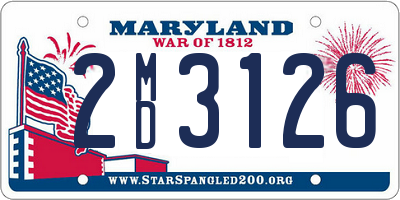 MD license plate 2MD3126