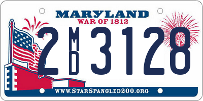 MD license plate 2MD3128