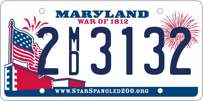MD license plate 2MD3132