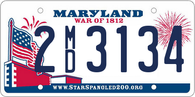 MD license plate 2MD3134