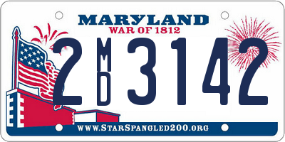 MD license plate 2MD3142