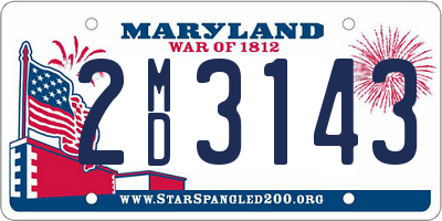 MD license plate 2MD3143