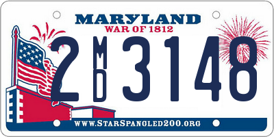 MD license plate 2MD3148