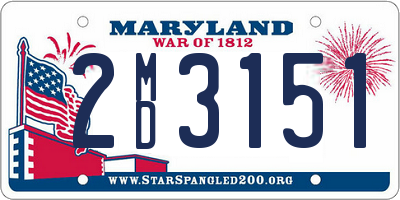 MD license plate 2MD3151