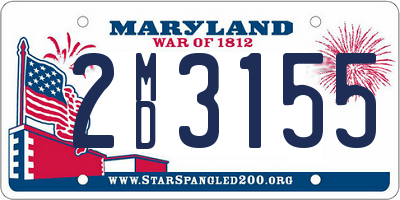 MD license plate 2MD3155