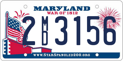 MD license plate 2MD3156
