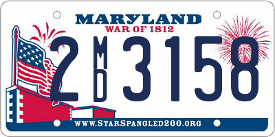 MD license plate 2MD3158