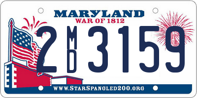 MD license plate 2MD3159