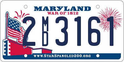 MD license plate 2MD3161