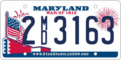 MD license plate 2MD3163