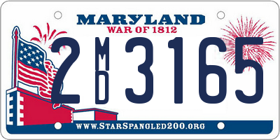 MD license plate 2MD3165