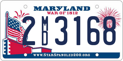 MD license plate 2MD3168