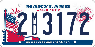 MD license plate 2MD3172