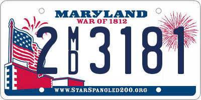 MD license plate 2MD3181