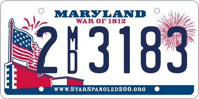 MD license plate 2MD3183